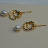 925 Sterling Silver Dangling Freshwater Pearl drop earrings