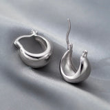 925 Silver Bucket  Chunky Earrings