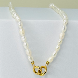 Art Freshwater Pearl Gold Necklace