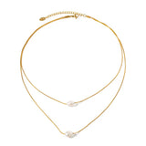 Luna Duo Pearl Necklace