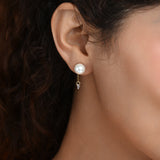 Lustrous Pearl Charm Earrings