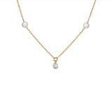 Lustrous Pearl Charm Necklace