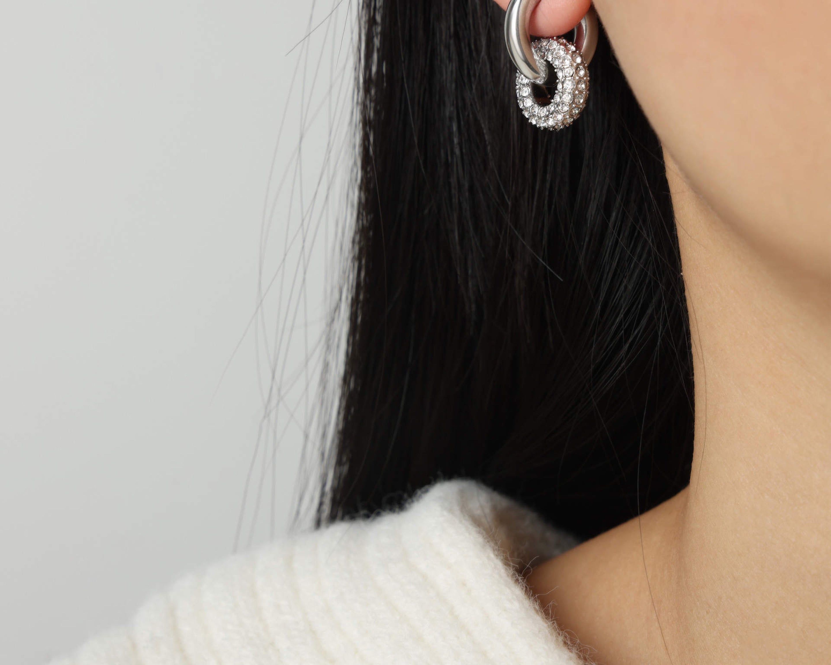 Double Donut Chunky Hoop Earrings