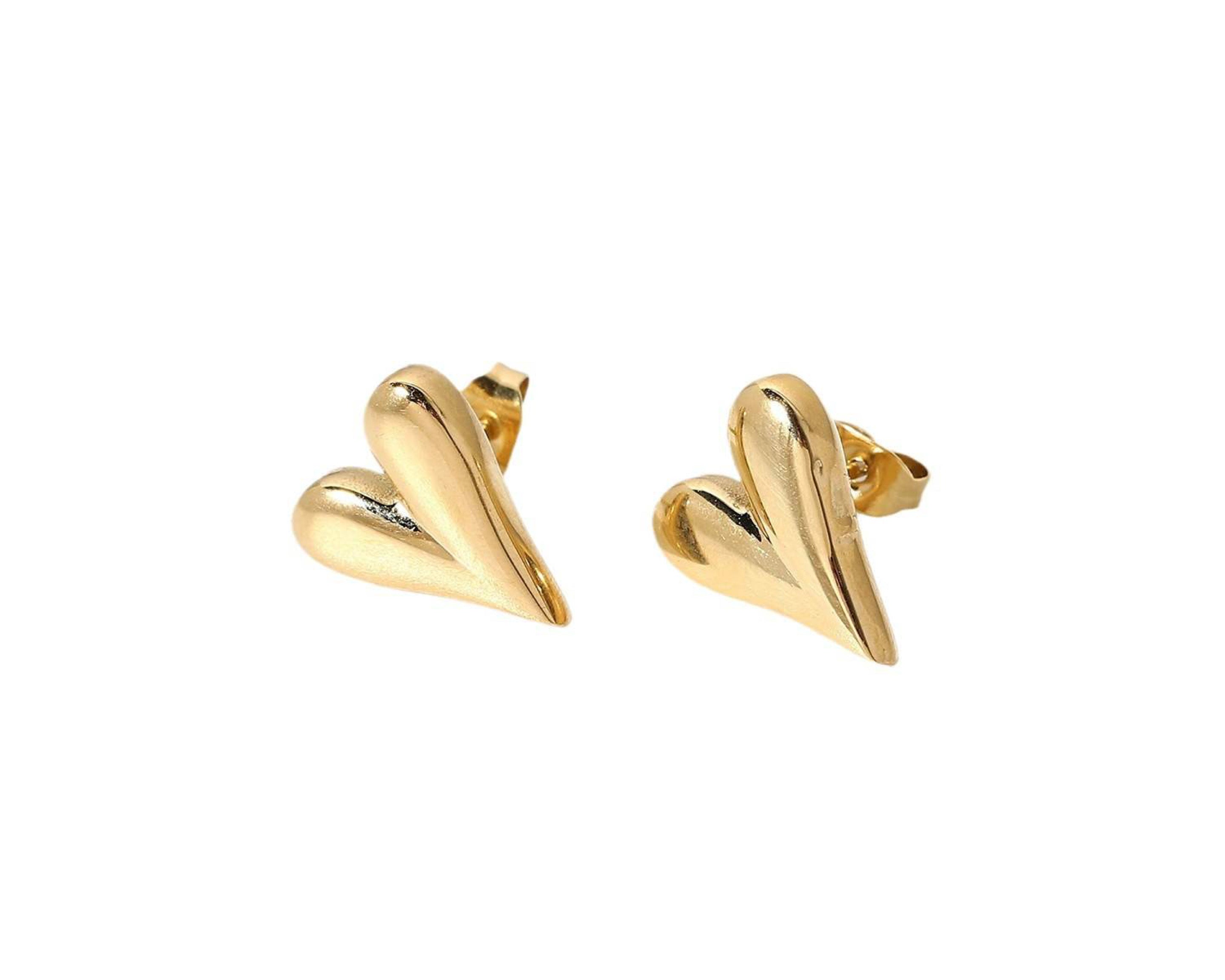 Charming Heartbeat Stud Earrings