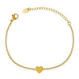 Golden Heartbeat Charm Bracelet