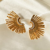 Golden Sunburst Earrings