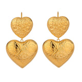 Golden Blossom Heart Earring