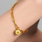 Golden Compass Charm Bracelet