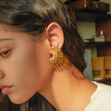 Golden Sunburst Earrings