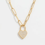 Heart Lock Chain Necklace