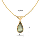 Golden Olive Drop Necklace