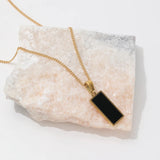 Black Obsidian Pendant Necklace