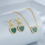 Emerald Heart Jewelry Set