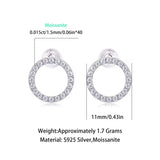 Moissanite Halo Earrings