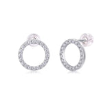 Moissanite Halo Earrings