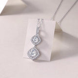 Double Iced Moissanite Pendant Necklace