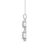 Double Iced Moissanite Pendant Necklace