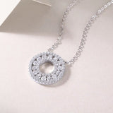 Sparkling Orbit Moissanite Necklace