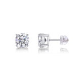 Moissanite Solitaire Earrings