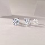 Moissanite Solitaire Earrings