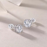 Moissanite Solitaire Earrings