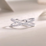 Radiance Cross Moissanite Ring