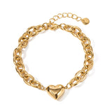 Puffy heart bracelet